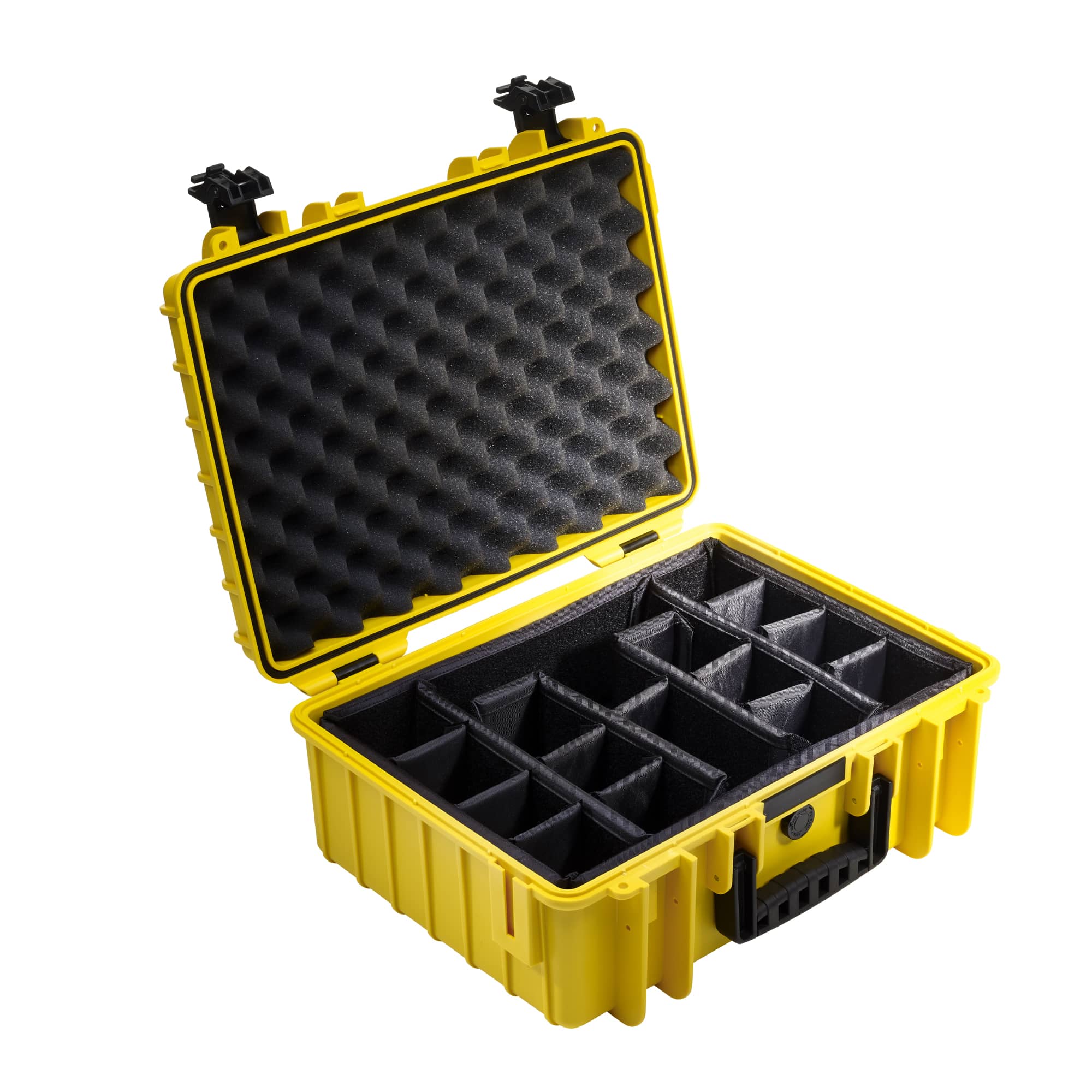 B&W Outdoor Case Typ 5000 gelb mit variabler Facheinteilung (RPD)