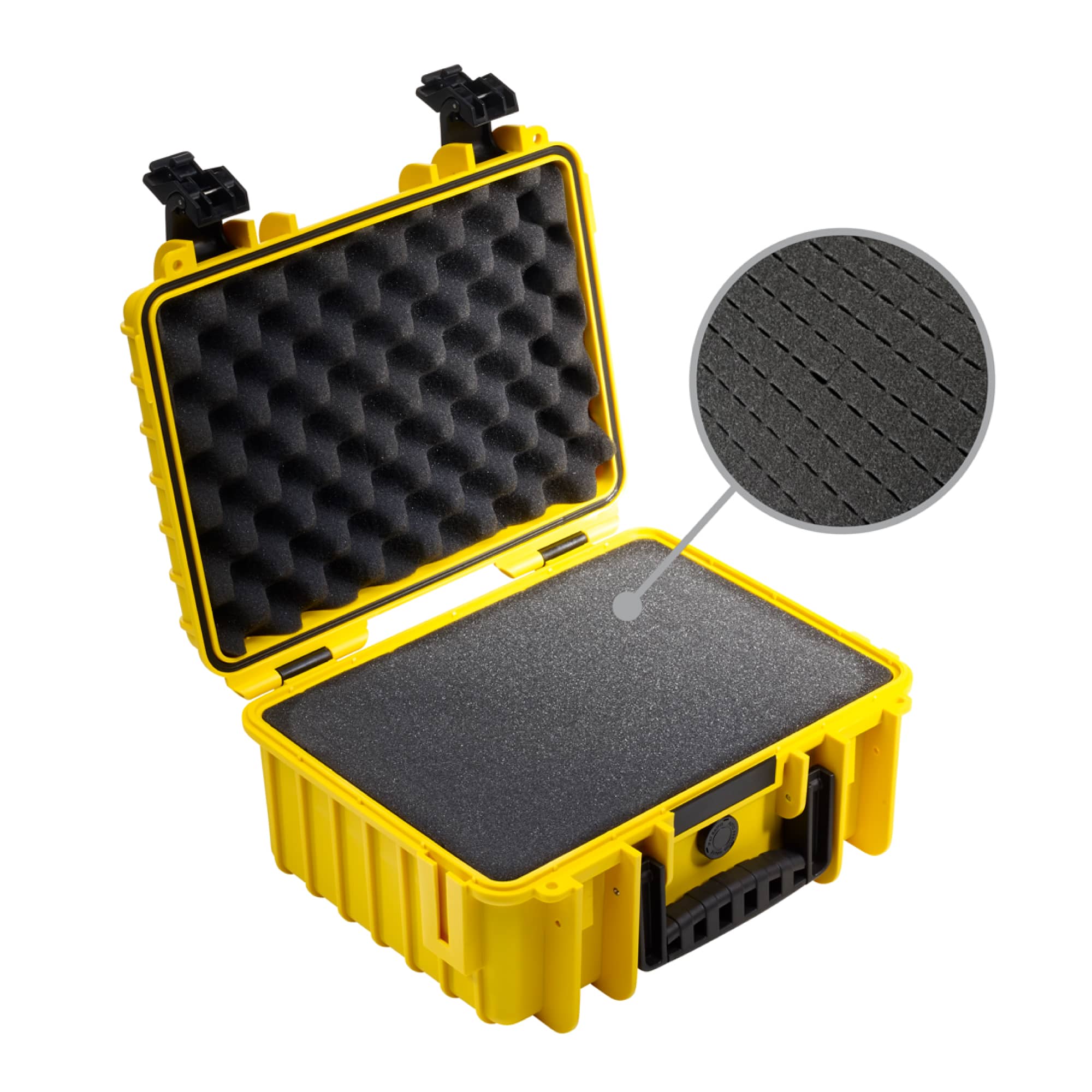 B&W Outdoor Case Typ 3000 gelb mit Würfelschaum (SI) Farbe: gelb / Innenausstattung: Würfelschaum (SI)