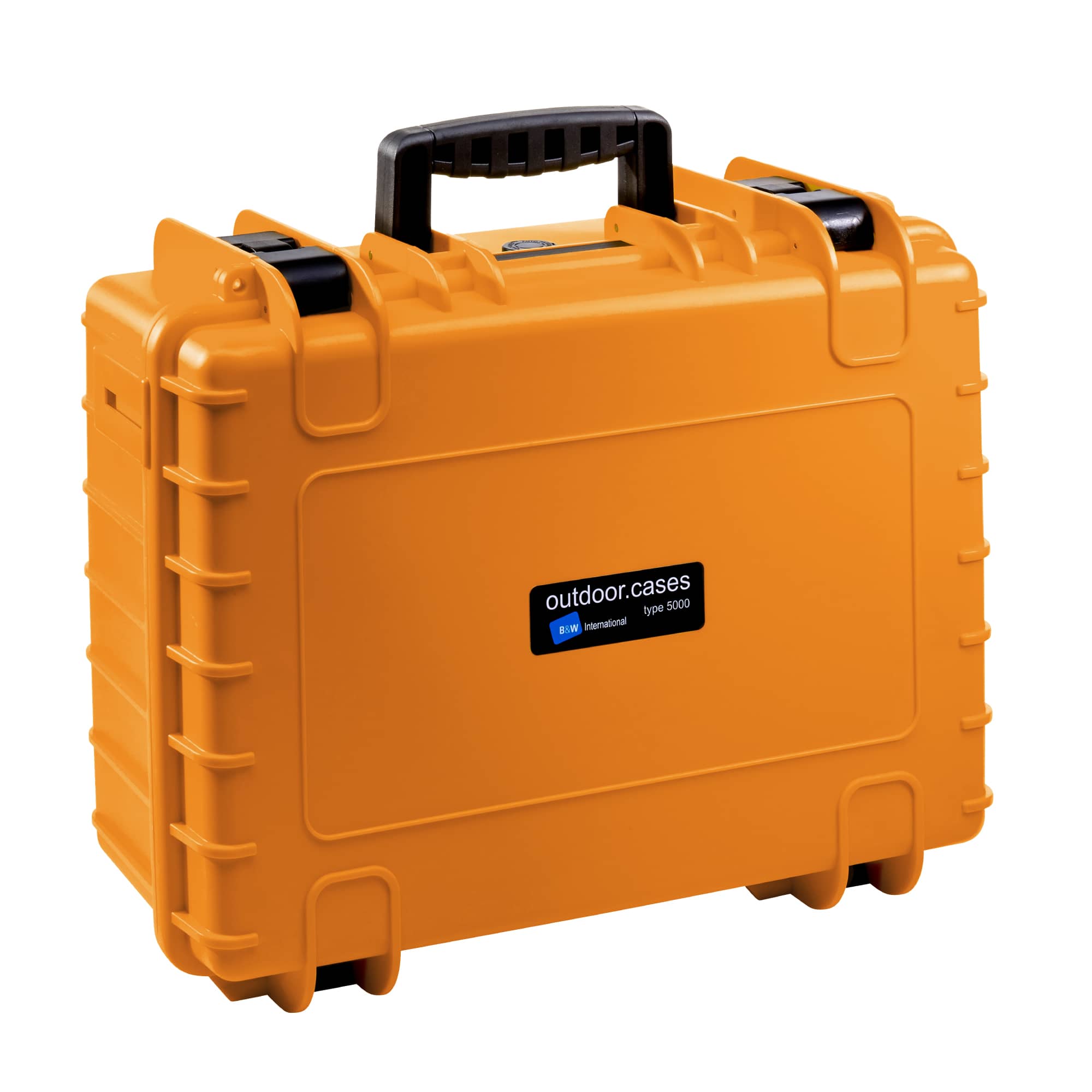 B&W Outdoor Case Typ 5000 orange mit vorgestanztem Würfelschaum (SI)