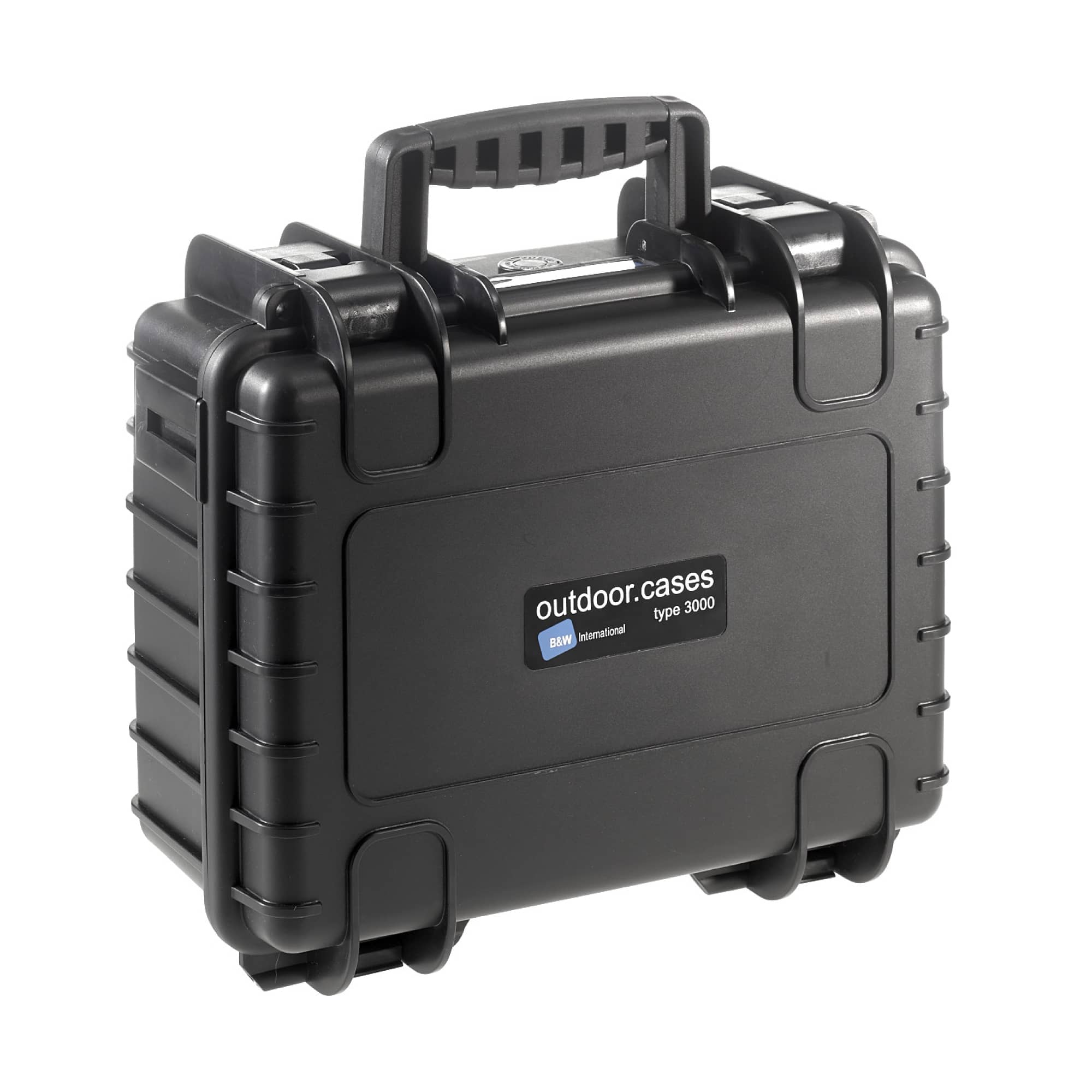 B&W Outdoor Case Typ 3000 in schwarz mit variabler Facheinteilung (RPD)