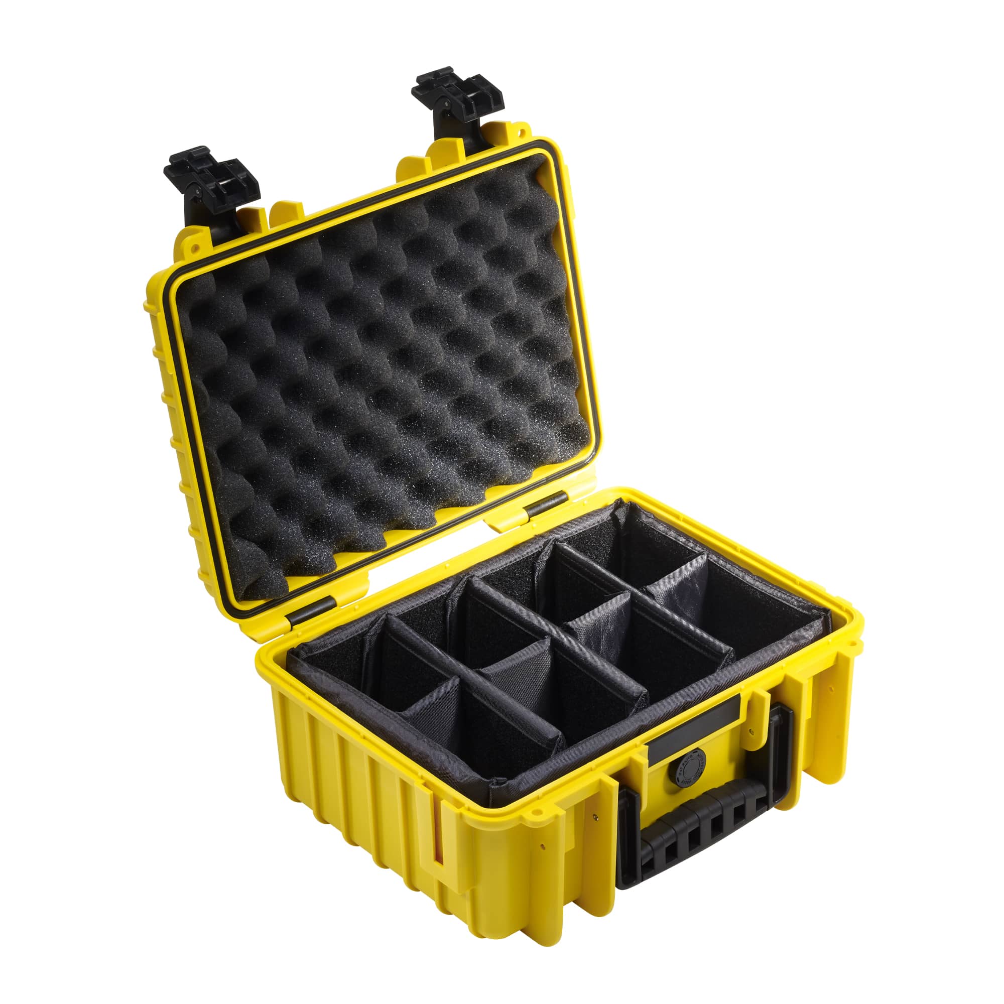 B&W Outdoor Case Typ 3000 gelb mit variabler Facheinteilung (RPD)