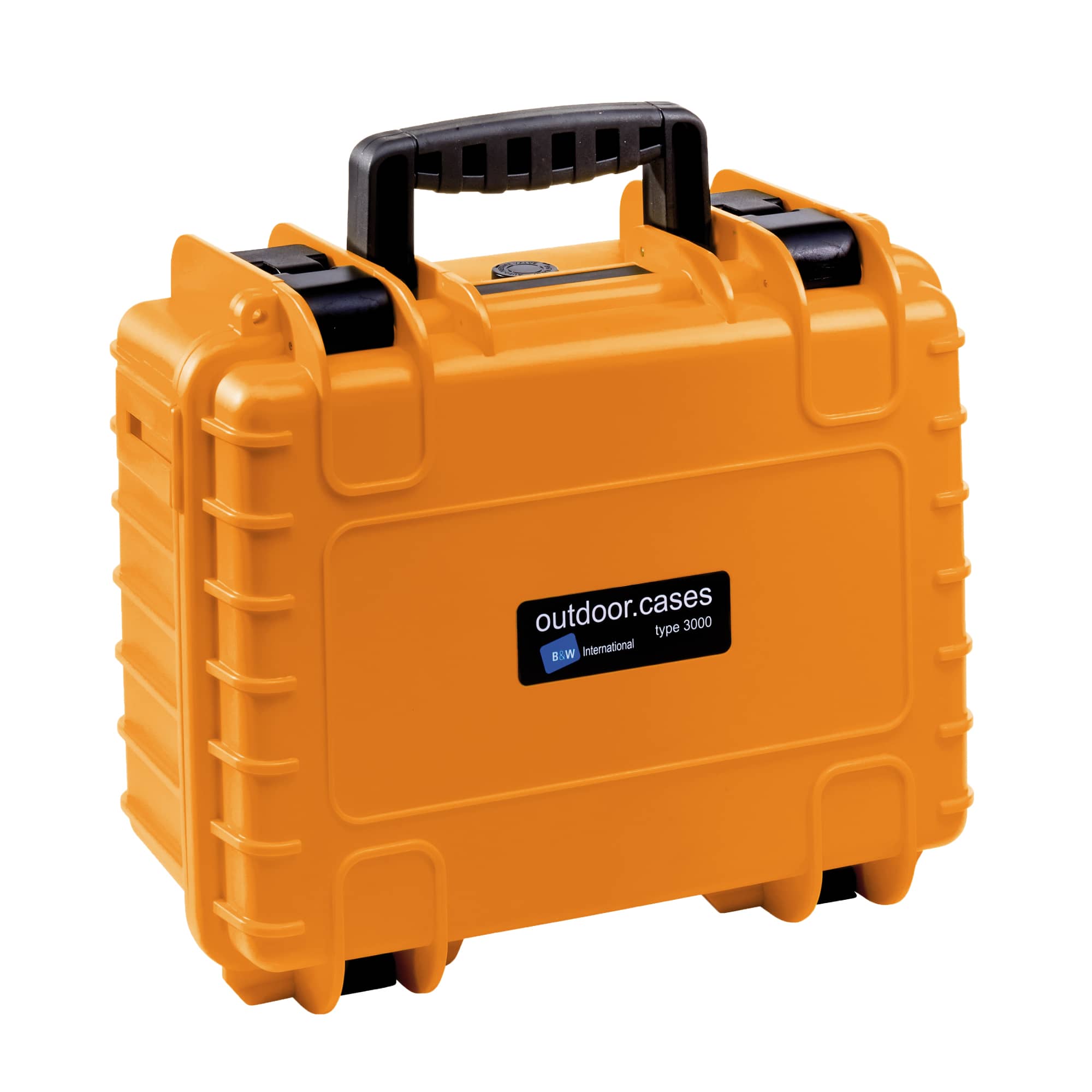 B&W Outdoor Case Typ 3000 orange mit vorgestanztem Würfelschaum (SI)