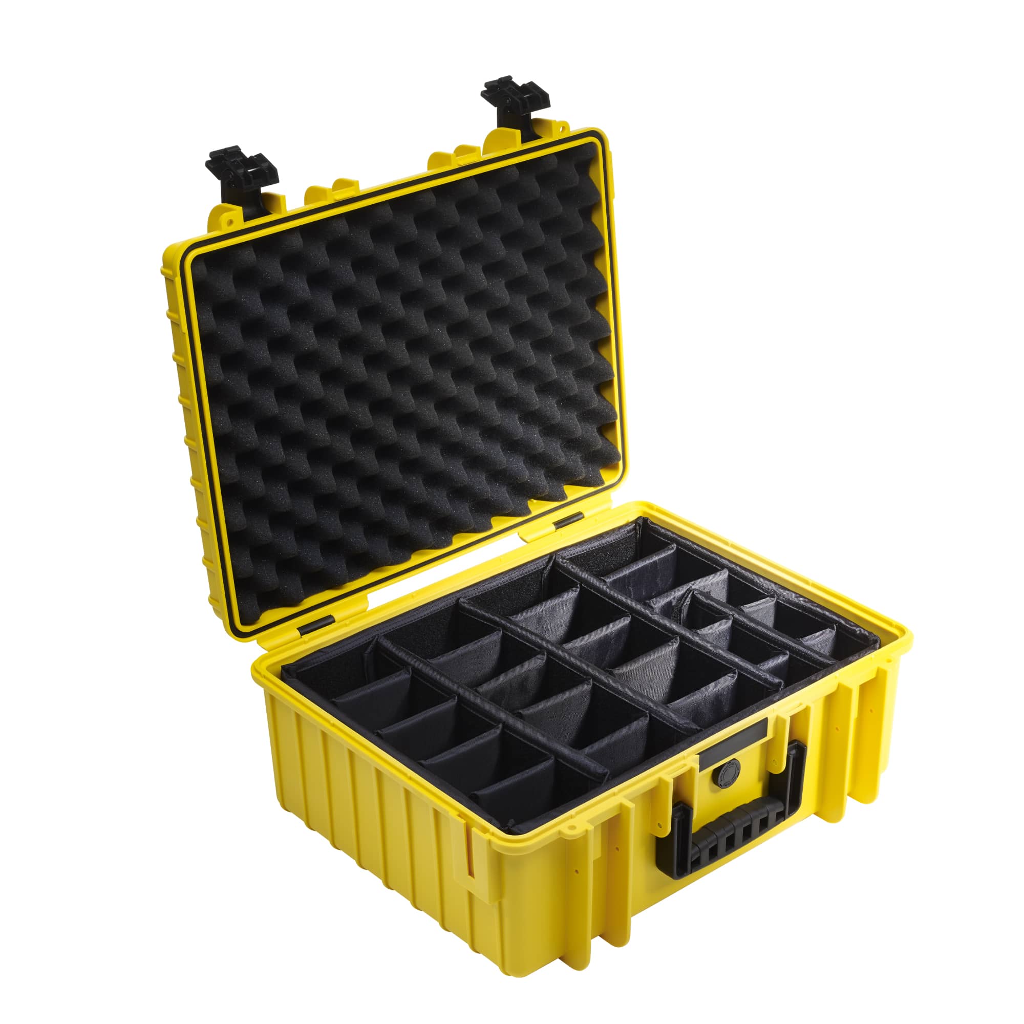  B&W Outdoor Case Typ 6000 gelb mit variabler Facheinteilung (RPD)
