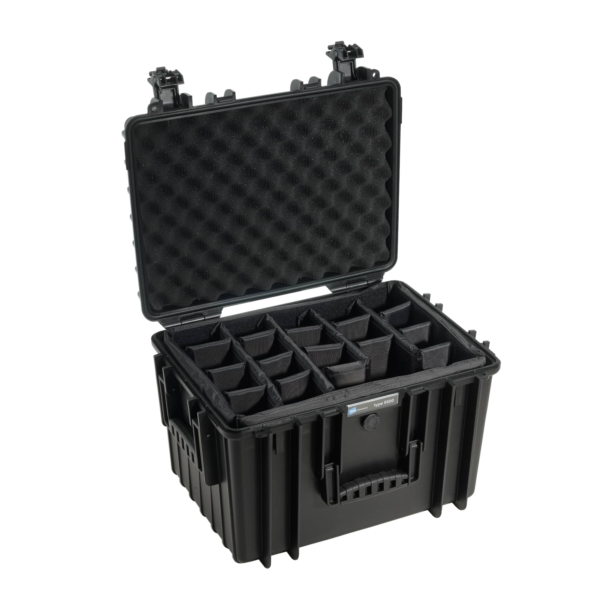 Outdoor Case Typ 5500 schwarz mit variabler Facheinteilung (RPD) Farbe: schwarz / Innenausstattung: Facheinteilung (RPD)